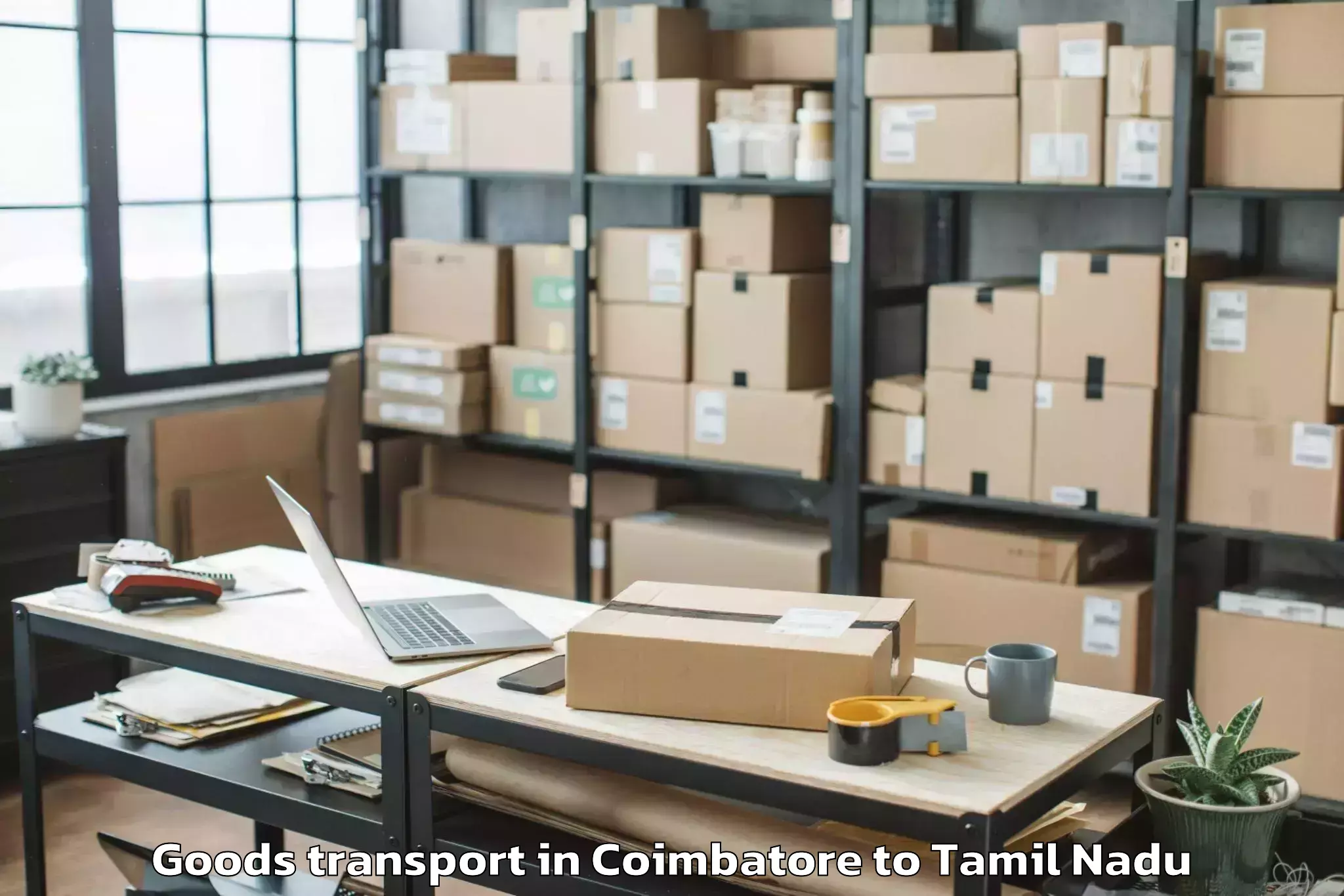 Book Your Coimbatore to Memalur Goods Transport Today